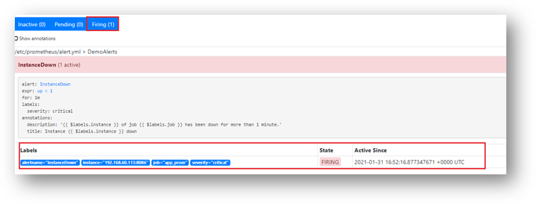 Alerting in Prometheus with AlertManager